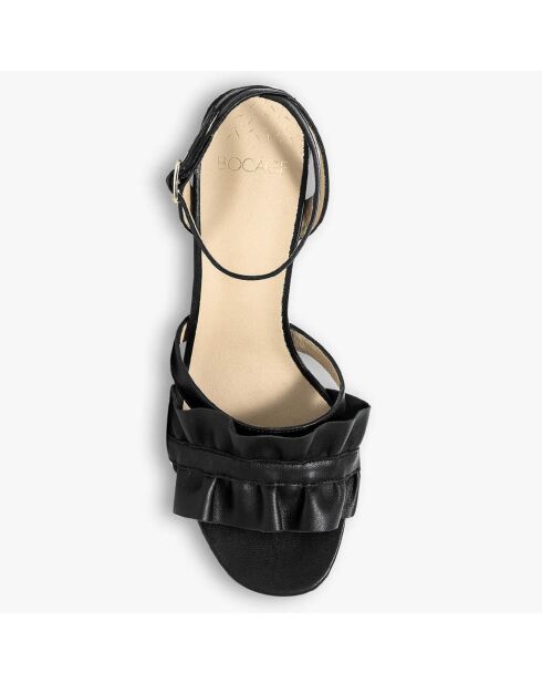 Sandales en Cuir Holden noires - Talon 6 cm